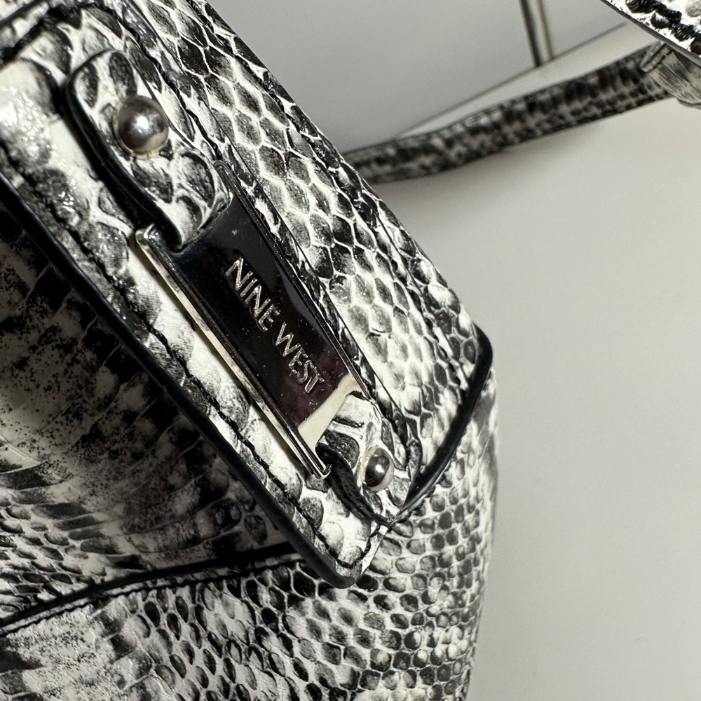 Nine West Reptile Print Drawstring Crossbody Buck… - image 8